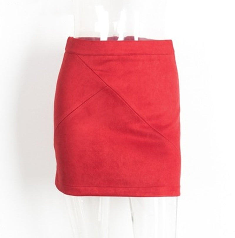 Jupe Courte Femme en Similicuir Suédé – Look Chic et Rétro