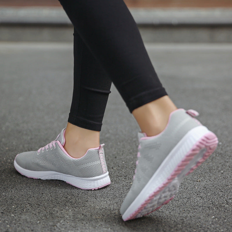 Baskets de sport respirantes – légères, confortables, semelle compensée
