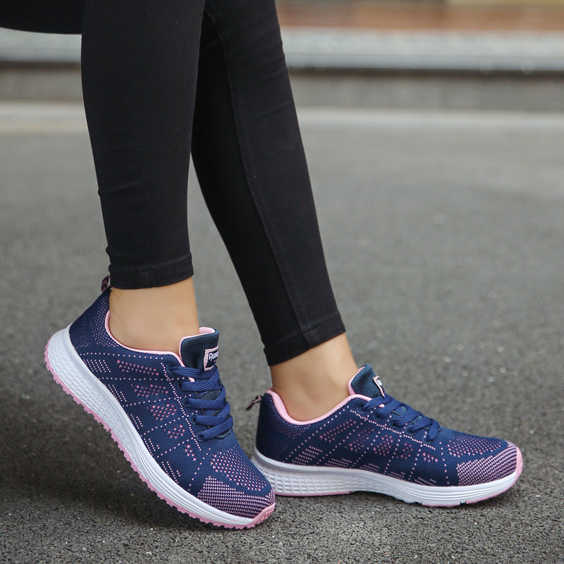 Baskets de sport respirantes – légères, confortables, semelle compensée