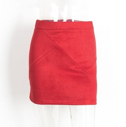 Jupe Courte Femme en Similicuir Suédé – Look Chic et Rétro